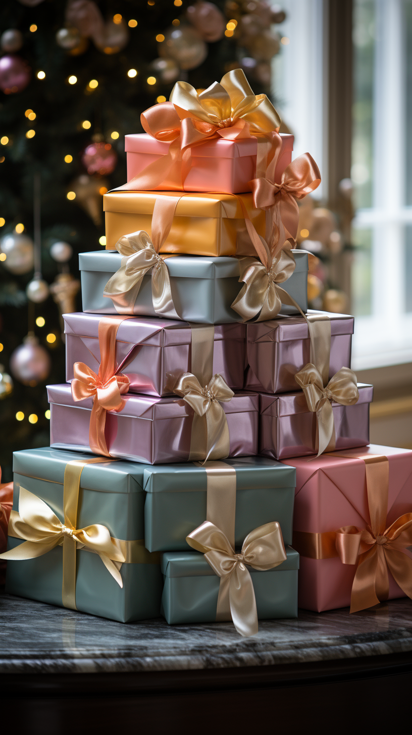 Colorful Christmas tree decorations