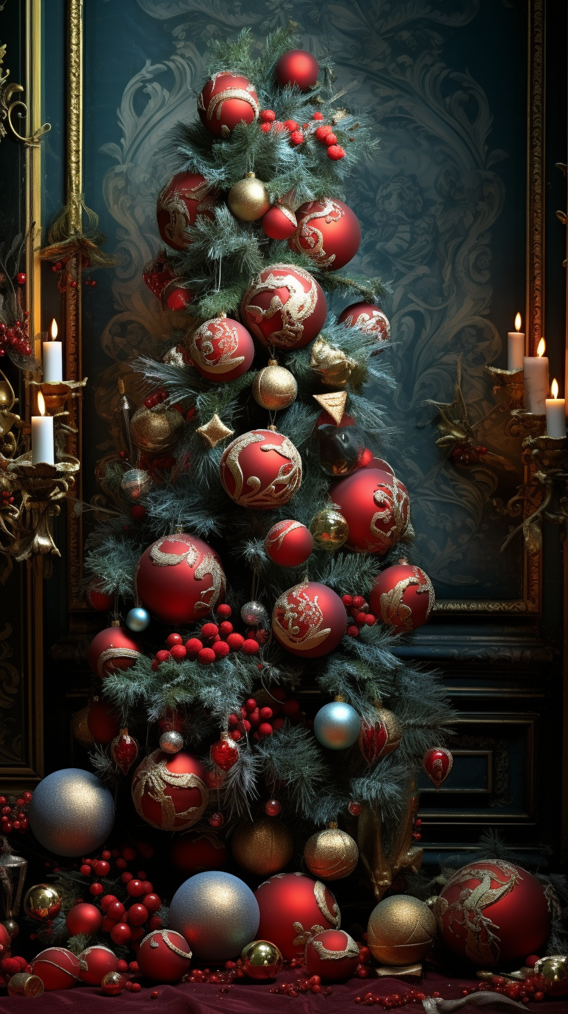 Beautiful Christmas Tree with Decorations