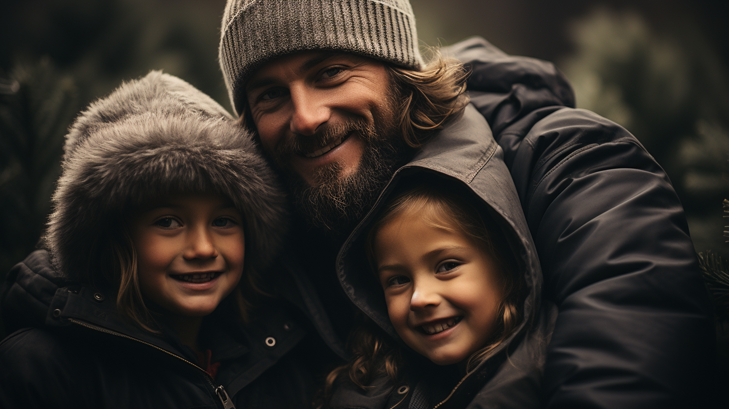 Family at Christmas Tree Farm