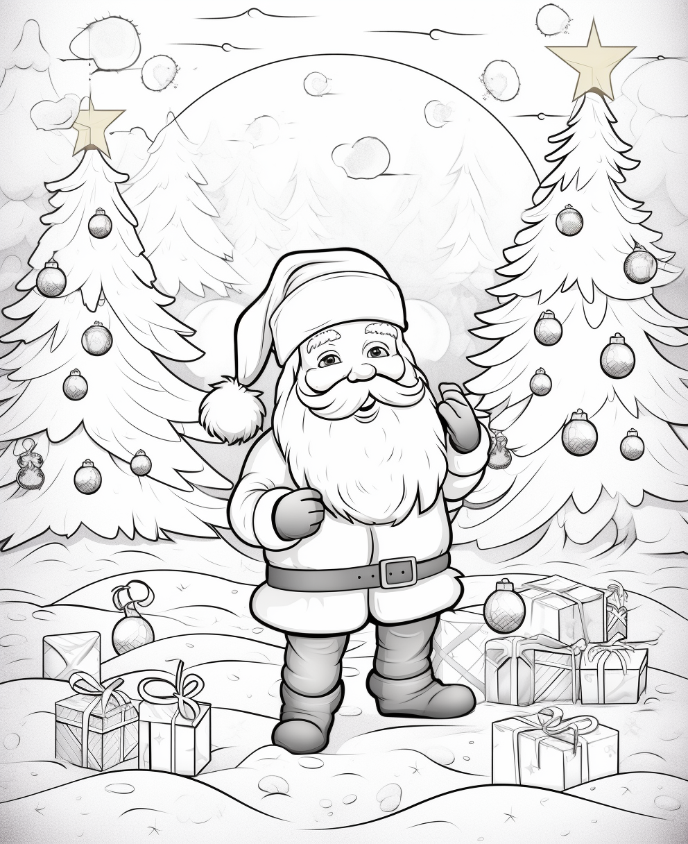 Christmas advent calendar coloring page