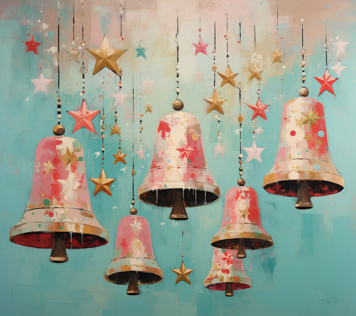 Colorful Christmas Bells Artwork