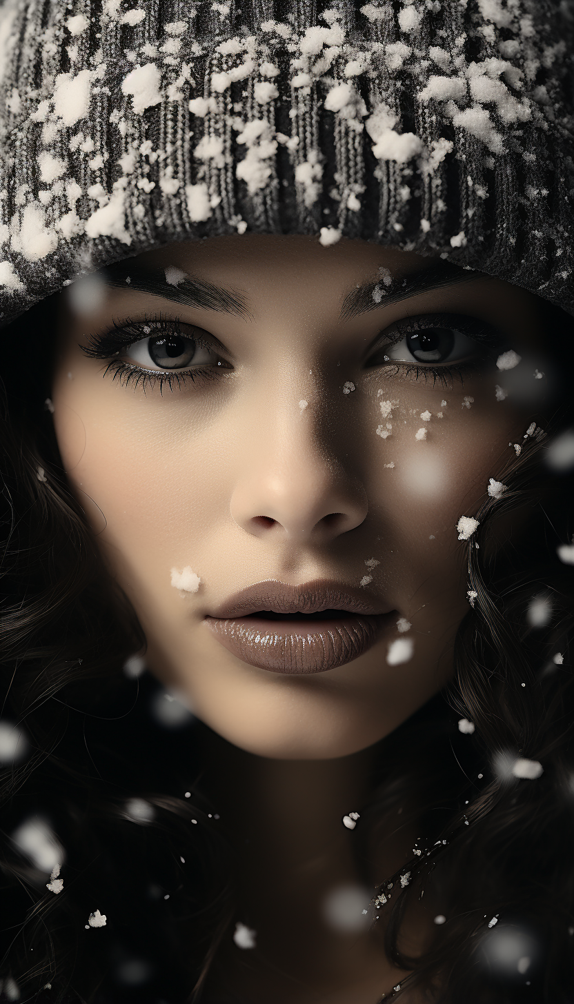 Captivating black and white Christmas image