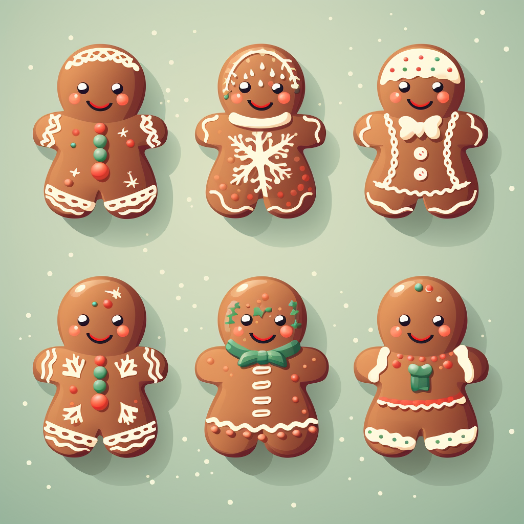 Delicious Christmas cookie with gingerbread man decoration