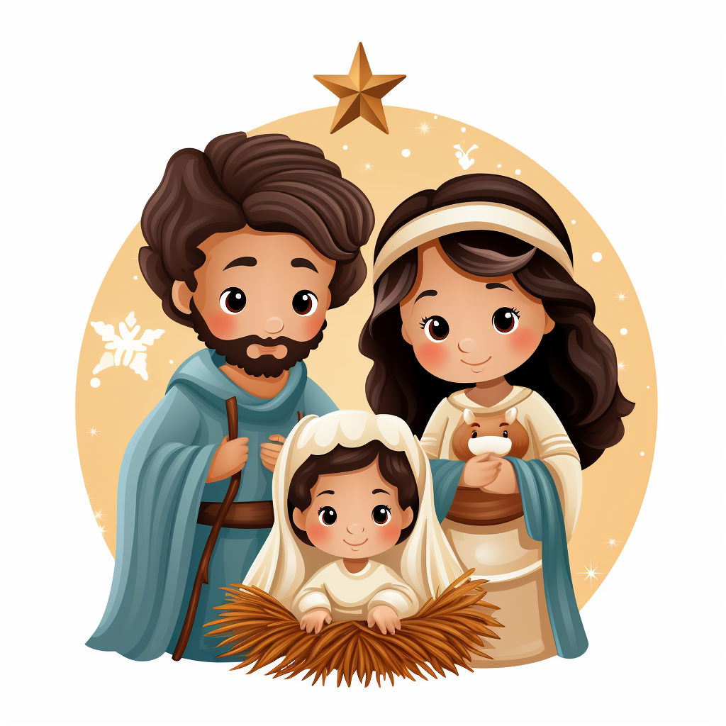 Cute Nativity Clipart Image