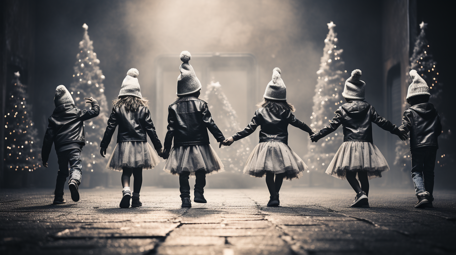 Festive Christmas dance by children