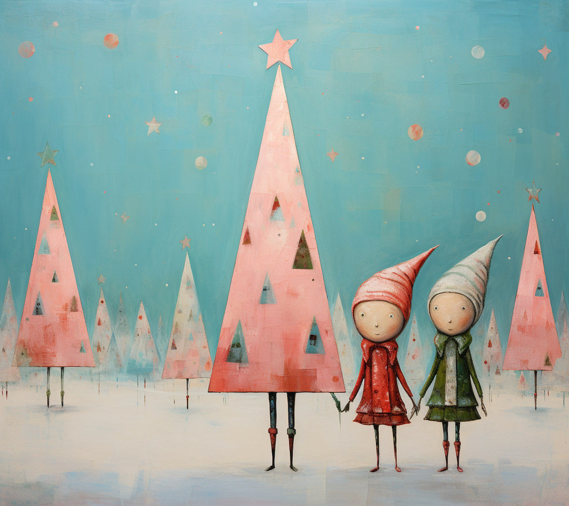 Christmas Elves in Playful Design