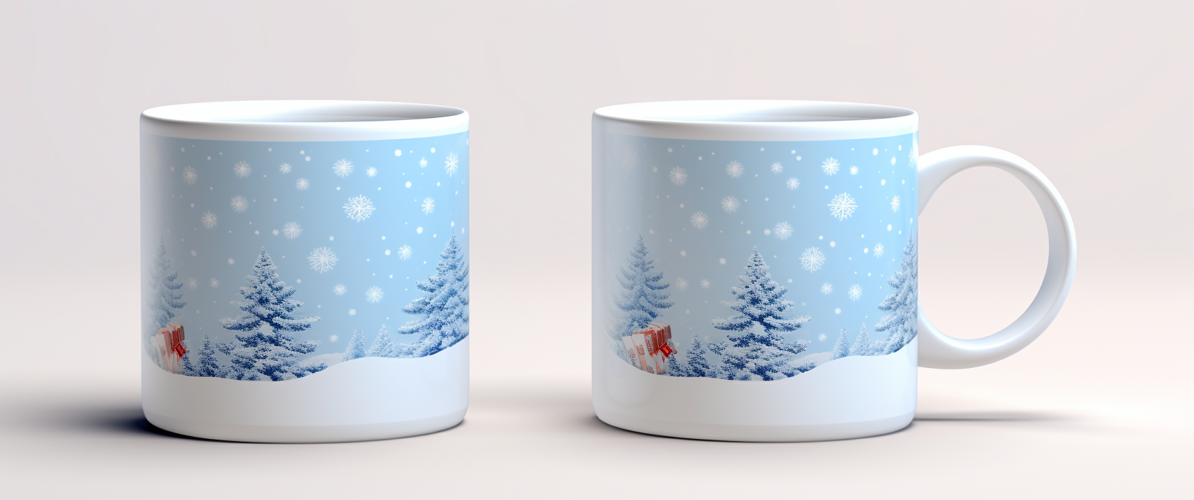 Christmas mug design on white background