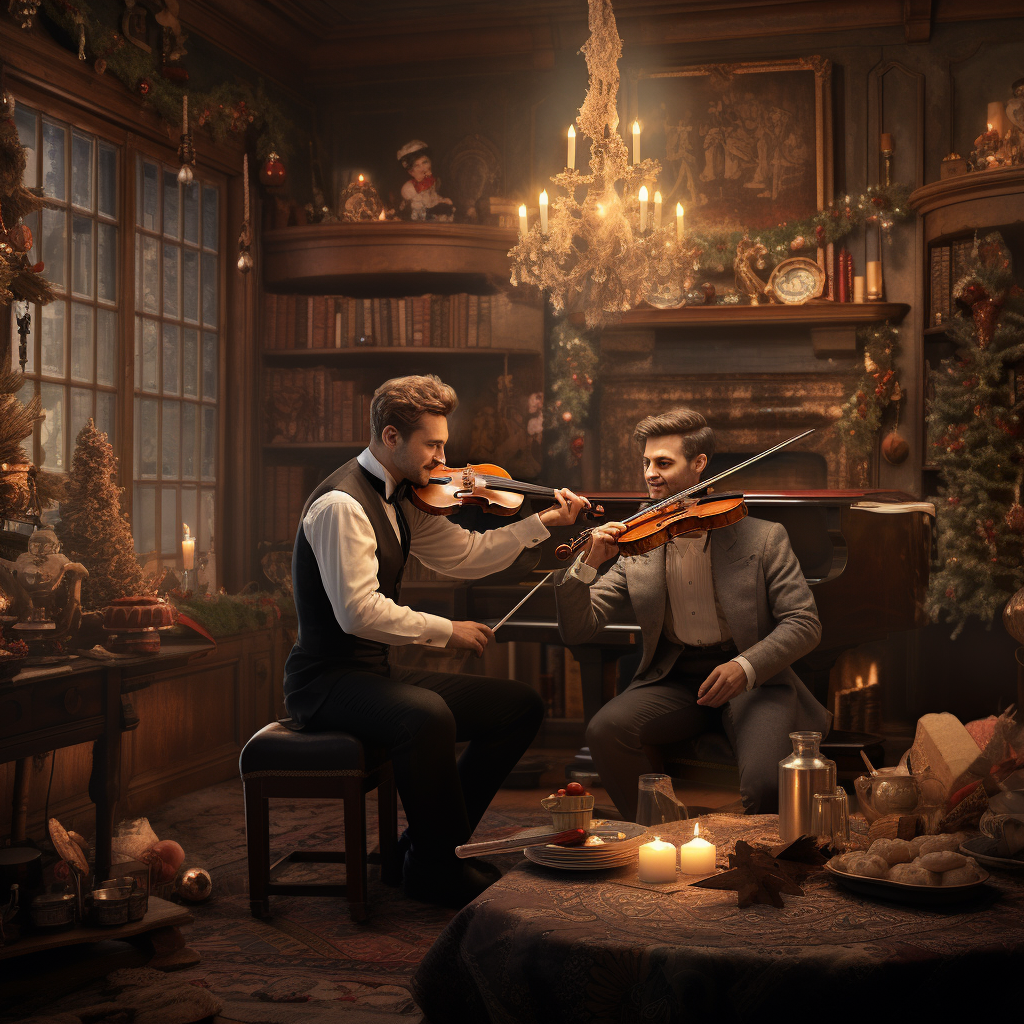 Talented musicians performing during Christmas