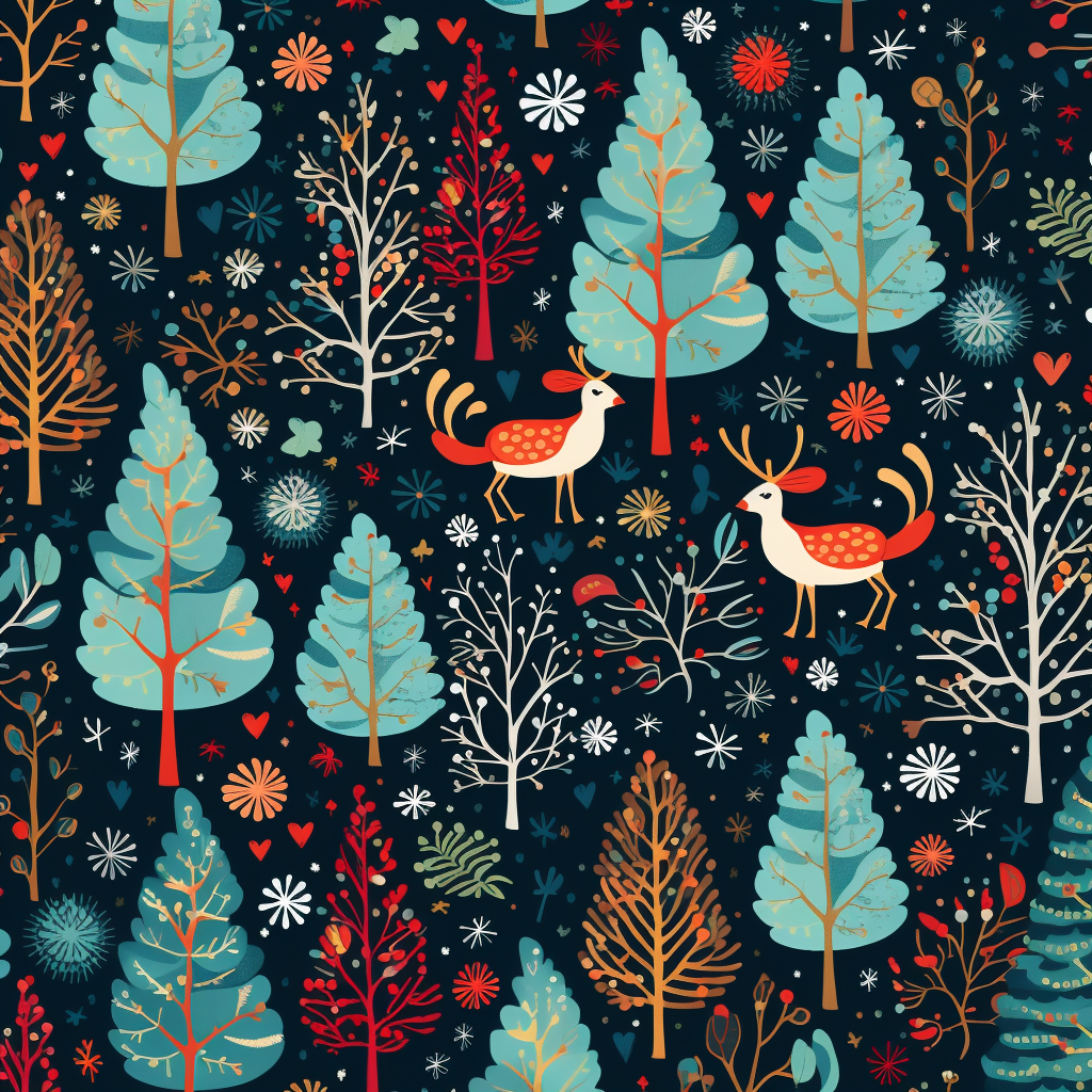 Festive Christmas patterns for decoration