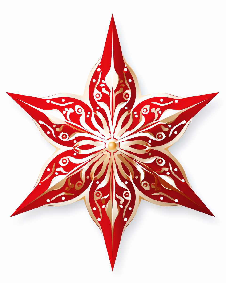 Christmas star decorations sticker