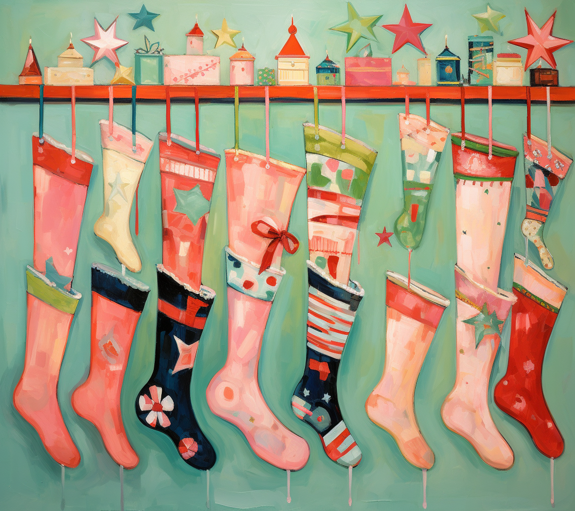 Christmas stockings with playful and whimsical designs