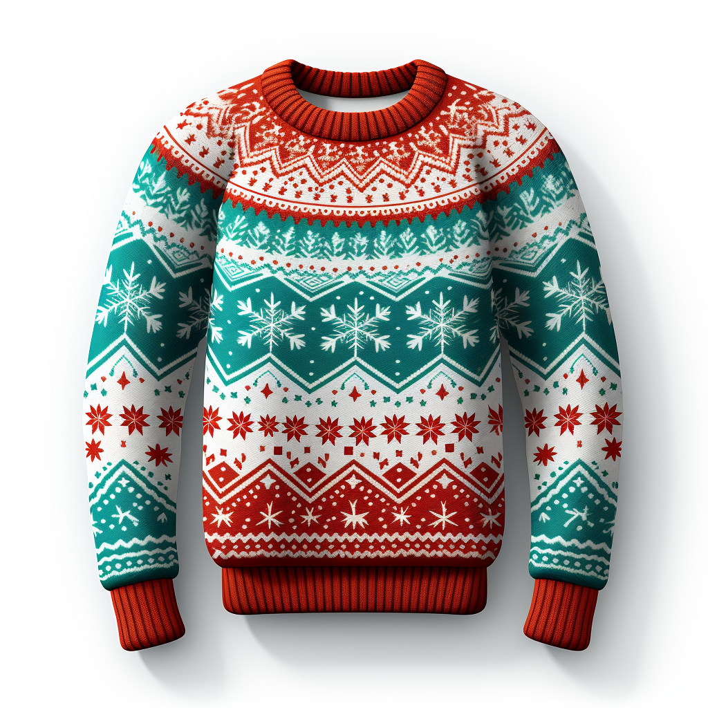 Ugly Christmas Sweater Illustration Logo