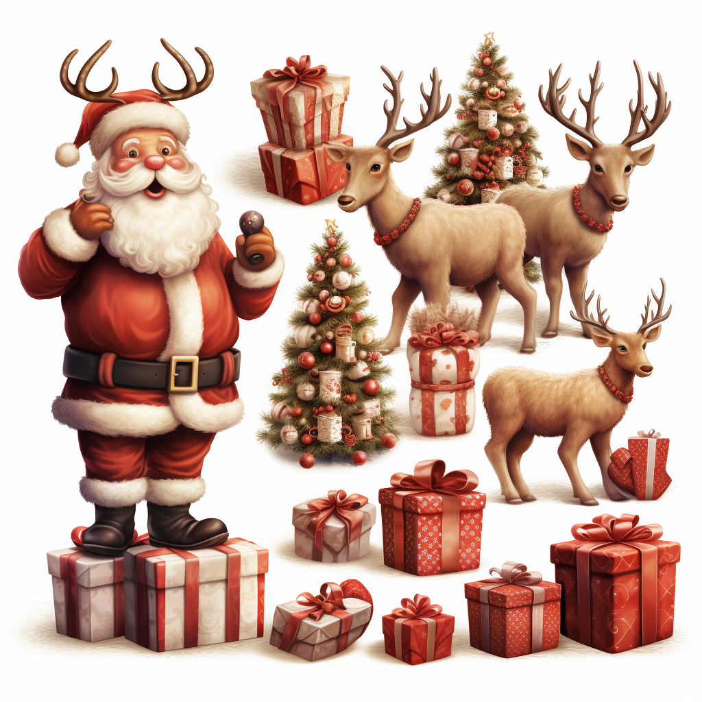 Realistic Christmas Symbols Illustration