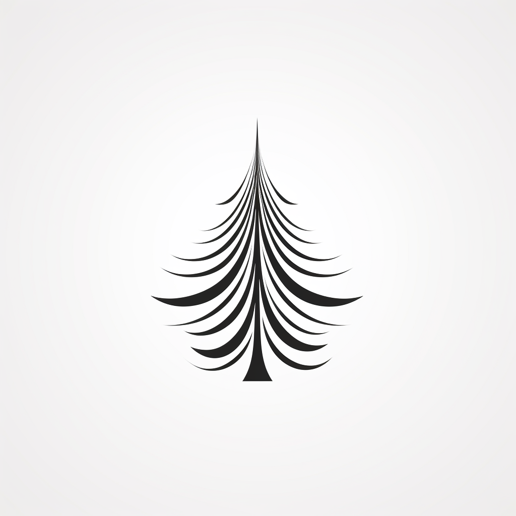 Black minimalist Christmas tree logo