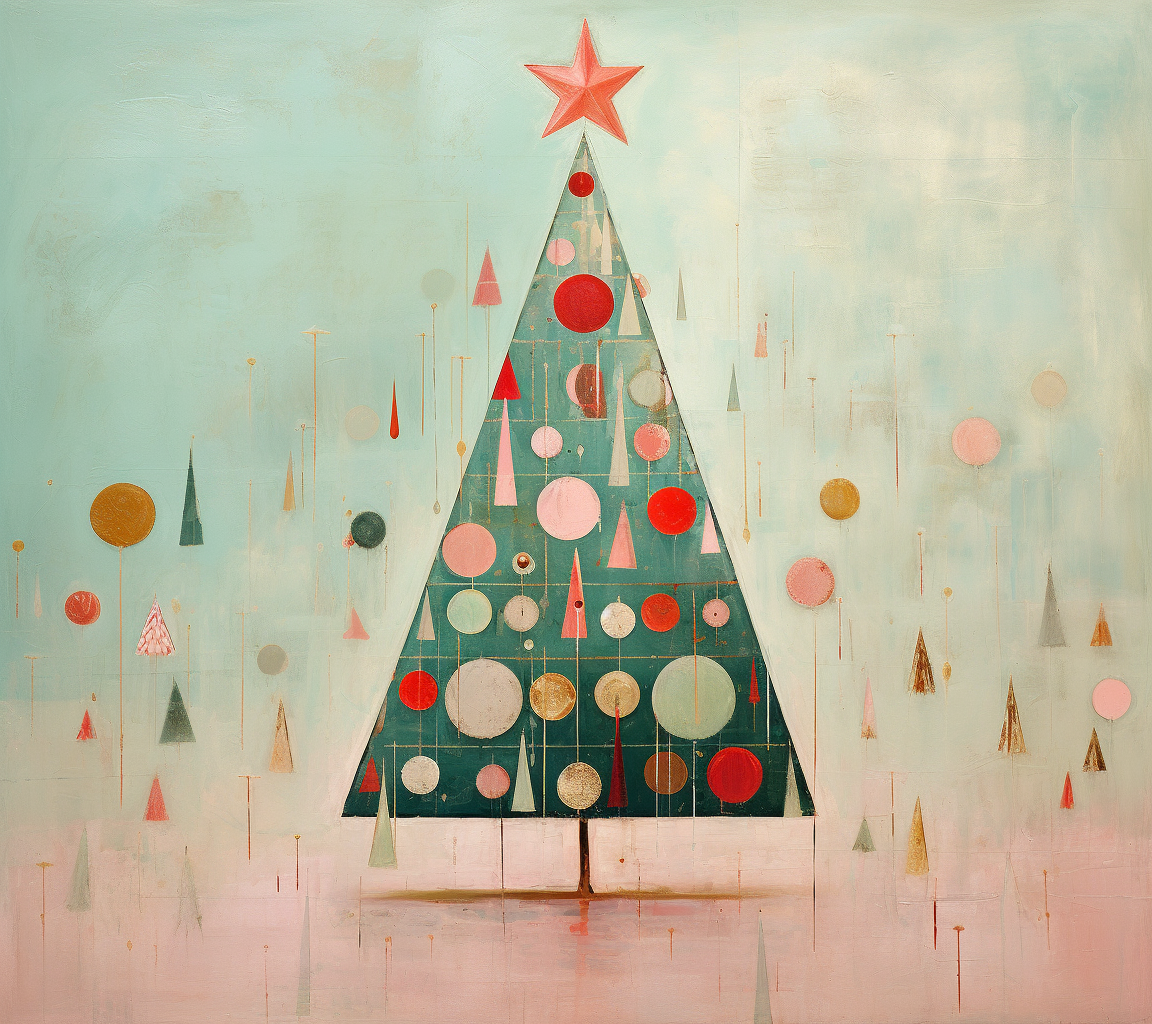 Christmas Tree with Playful Whimsical Design