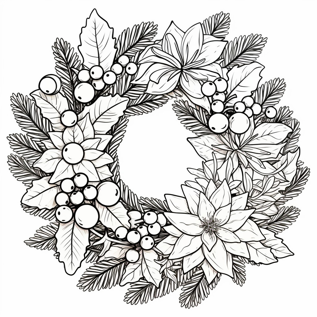 Christmas wreath with beautiful decorations