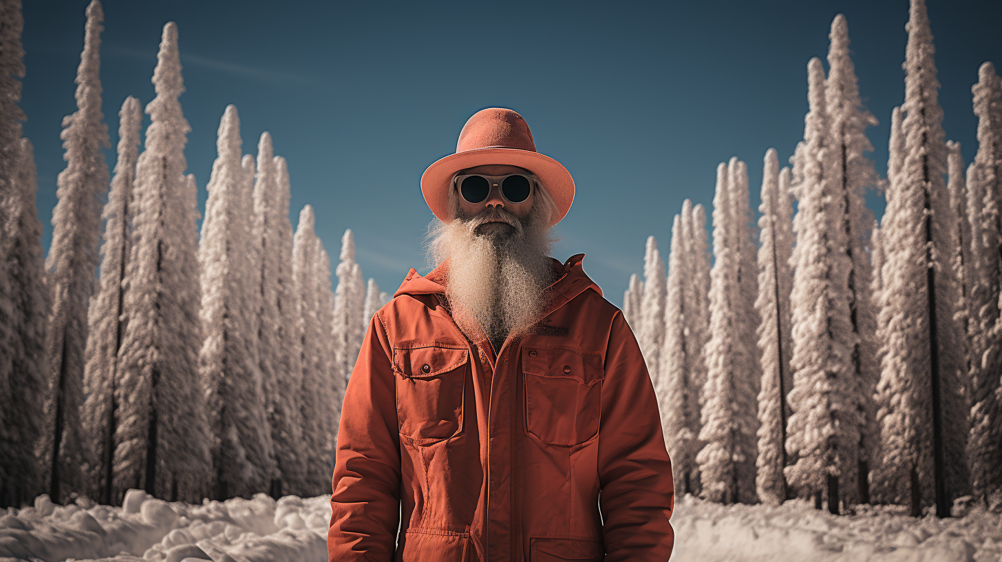 Festive characters exploring Yellowstone National Park