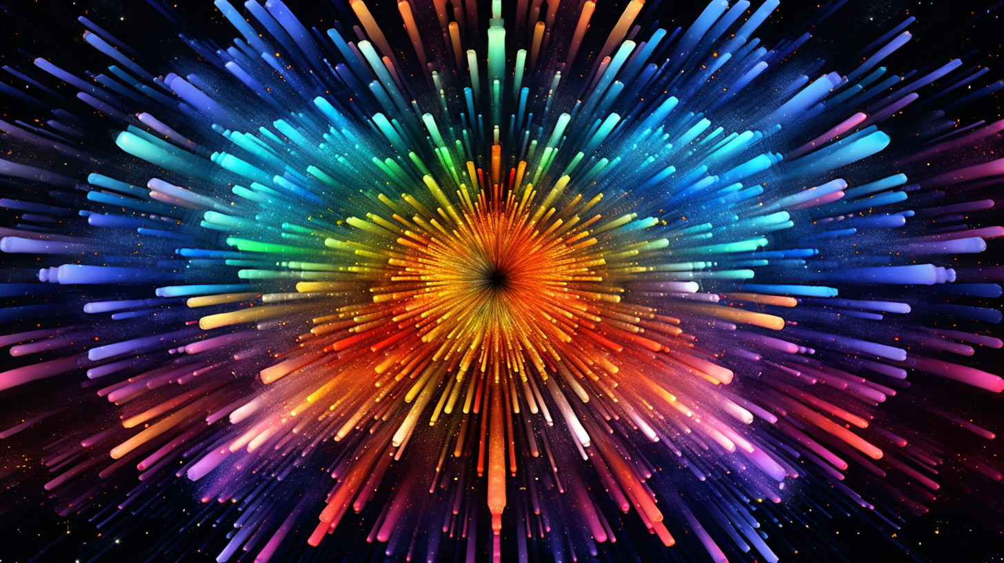 Vibrant nanotechnology kaleidoscope colors