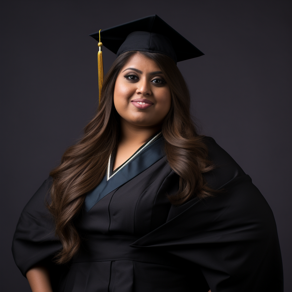 Photojournalism of Beautiful Indian American Girl Graduating