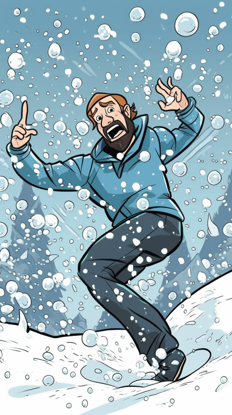 Action-packed Chuck Norris snowball fight