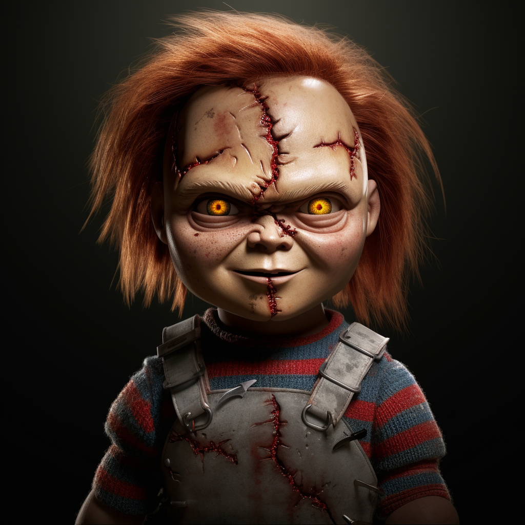 Creepy Chucky Good Guy with Facial Scars