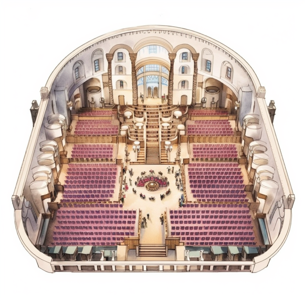 Church floor plan seating capacity 800