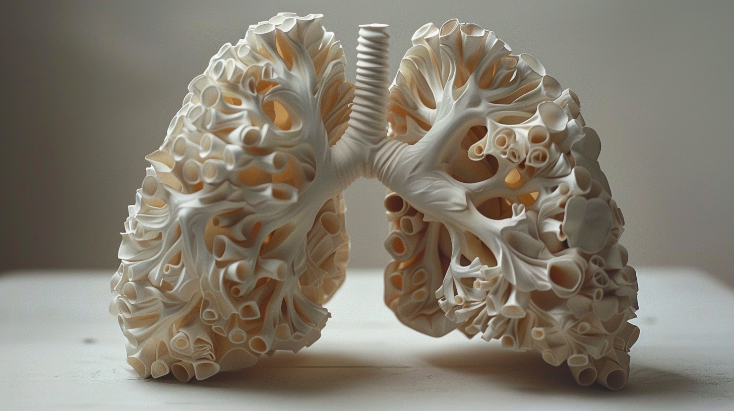 Detailed cigarette lung sculpture poster