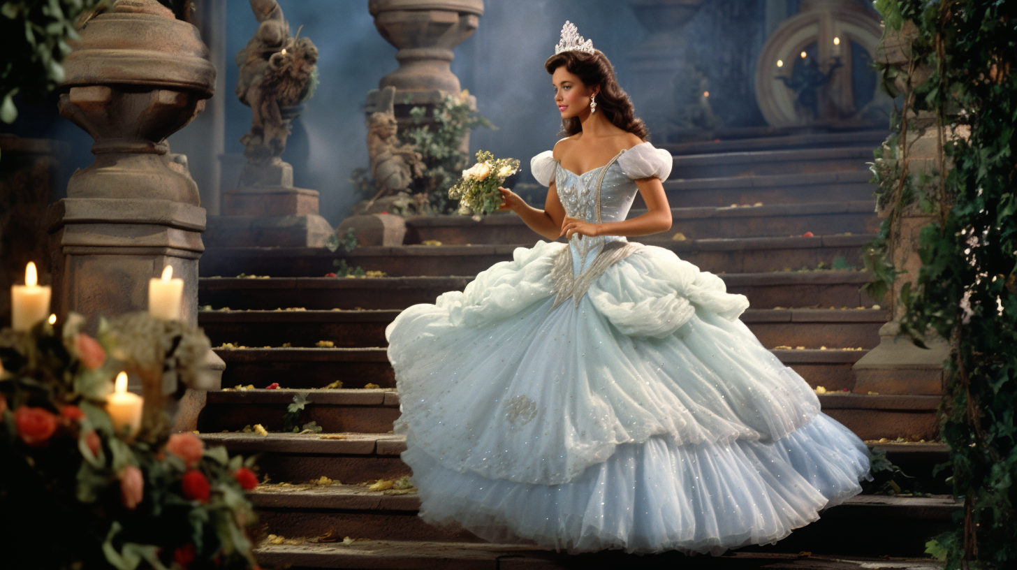 Claudia Cardinale as Cinderella waltzing