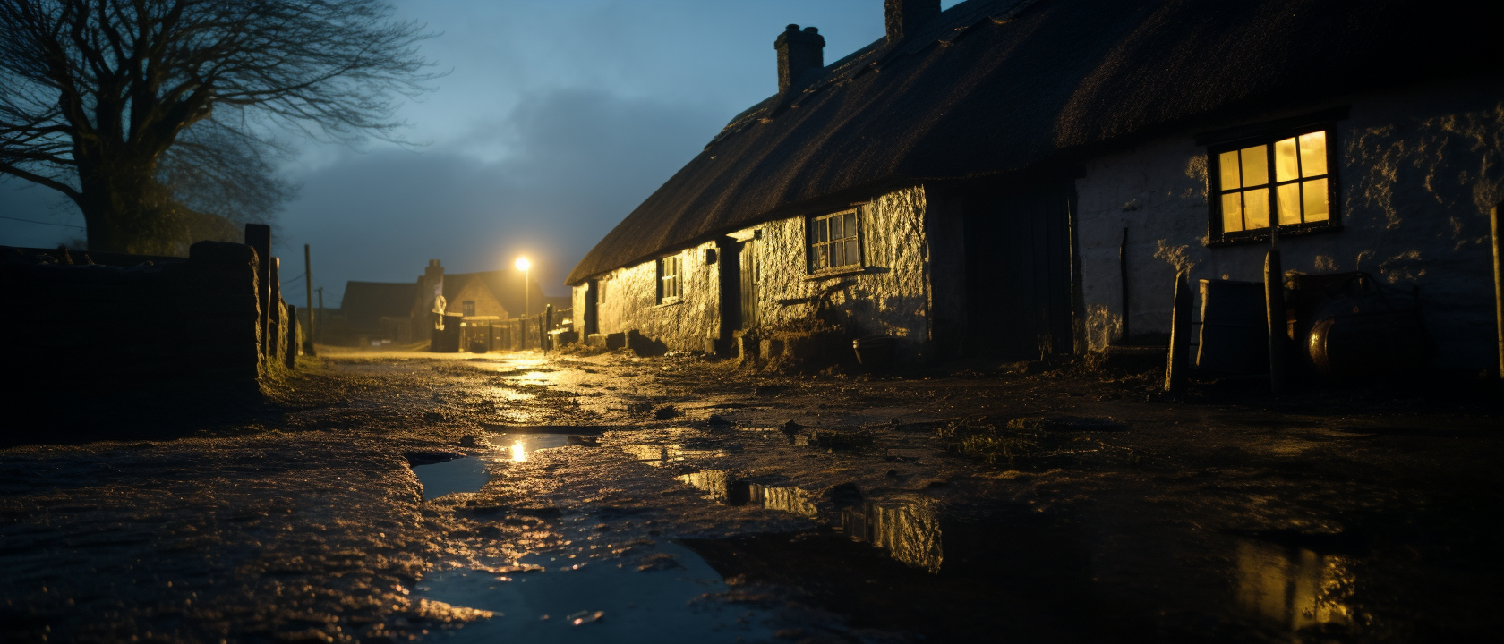 Reflection of Thatched Cottage during Plague