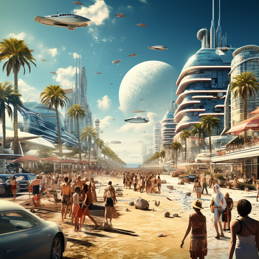 Futuristic Beach Life in 2060