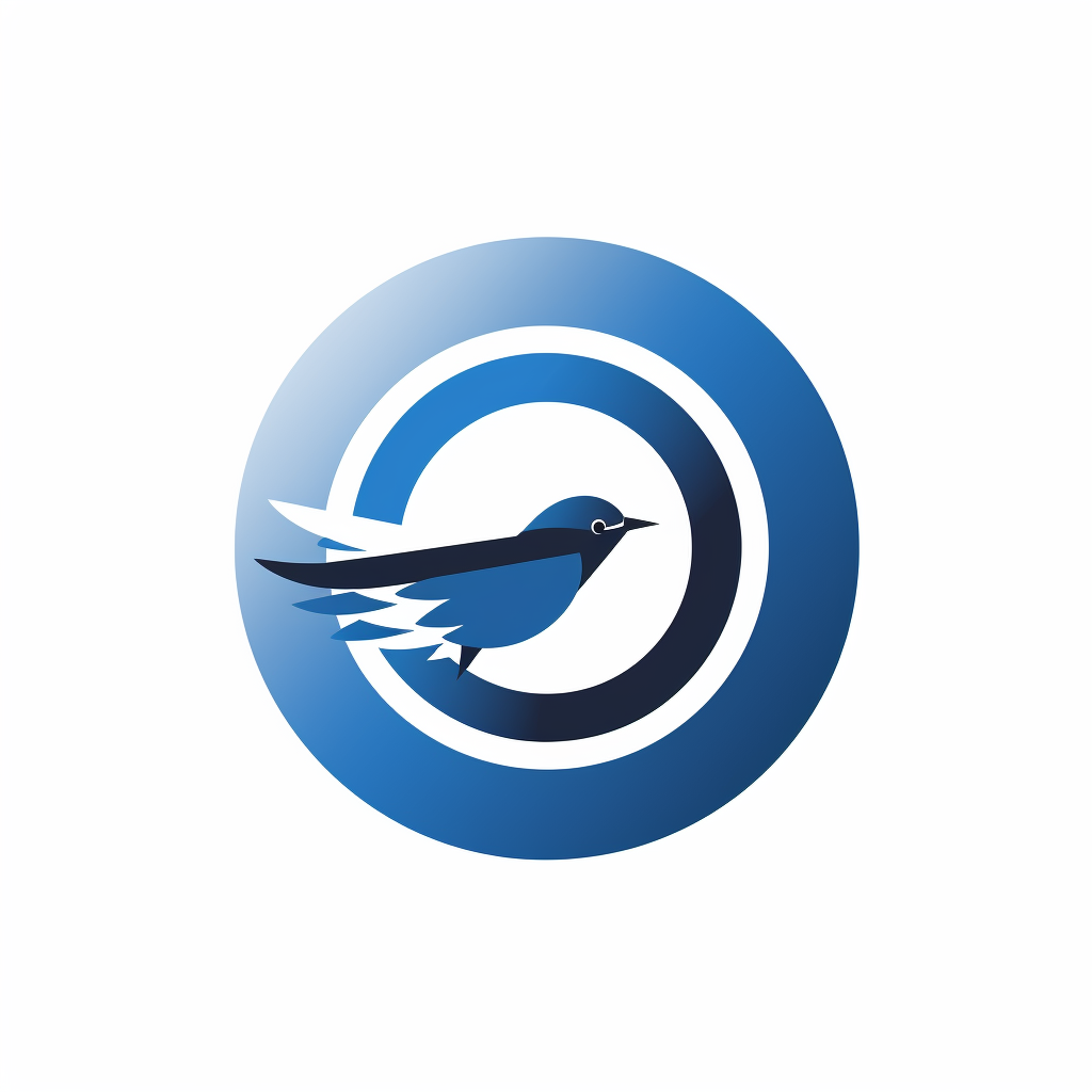 Optoelectronic Engineering Logo with Bluebird