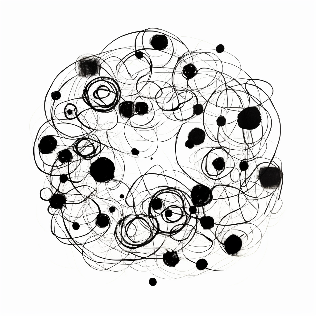 Hand-drawn sketch of connected circles