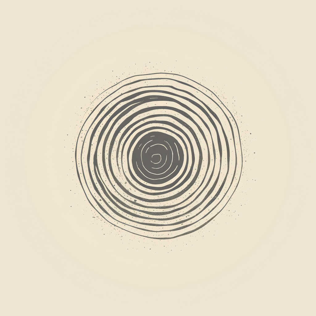 Hand drawn concentric circles splash droplet water