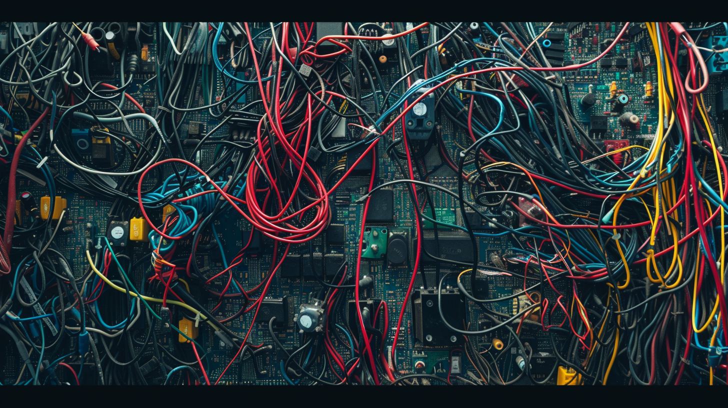 Circuit board with wires