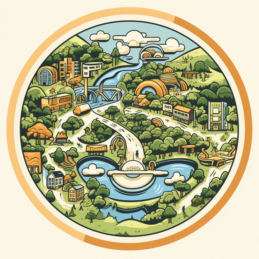 Circular City landmark map park