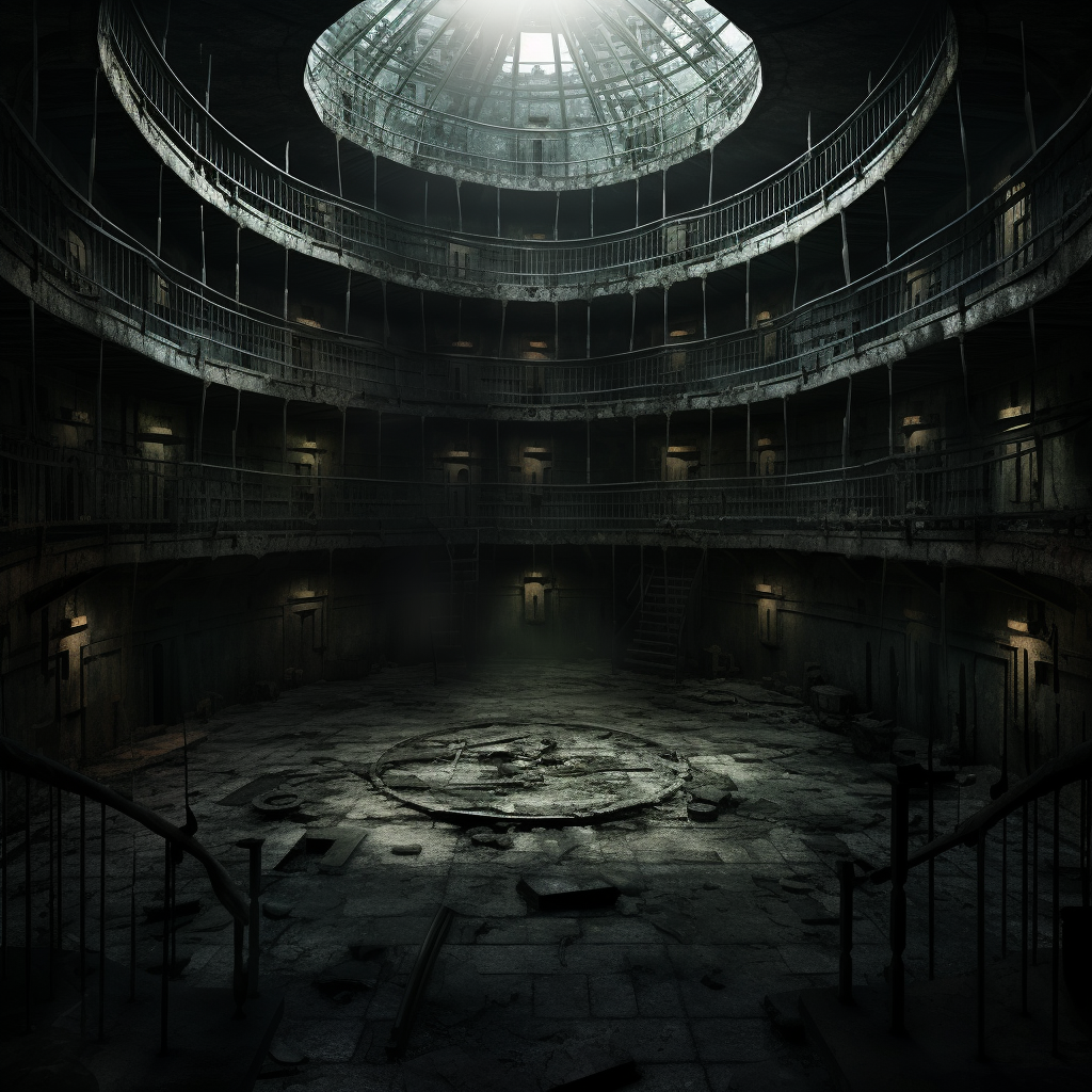 Image of a Dark Circular Dungeon Prison