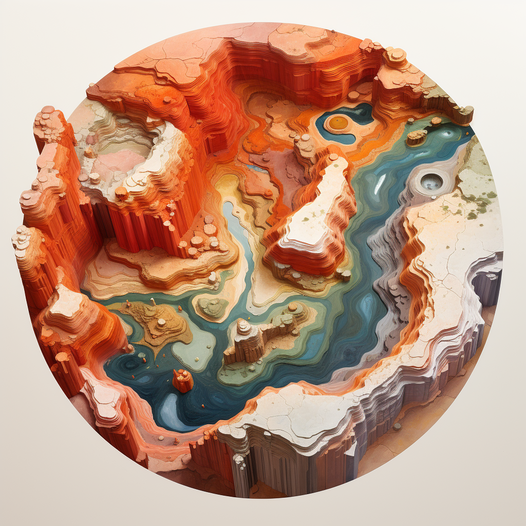 Geological basin in circular shape