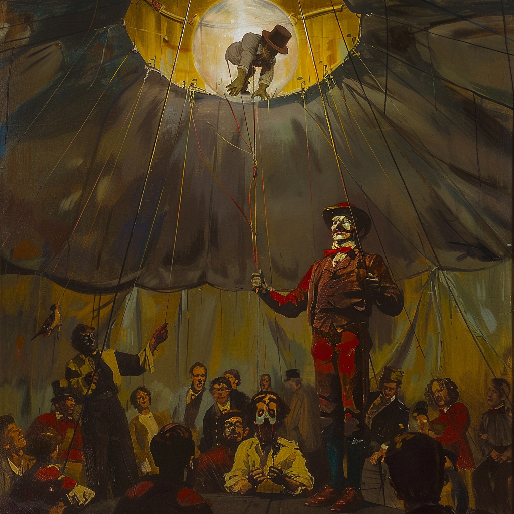 Dark Circus Tent Marionette Puppet