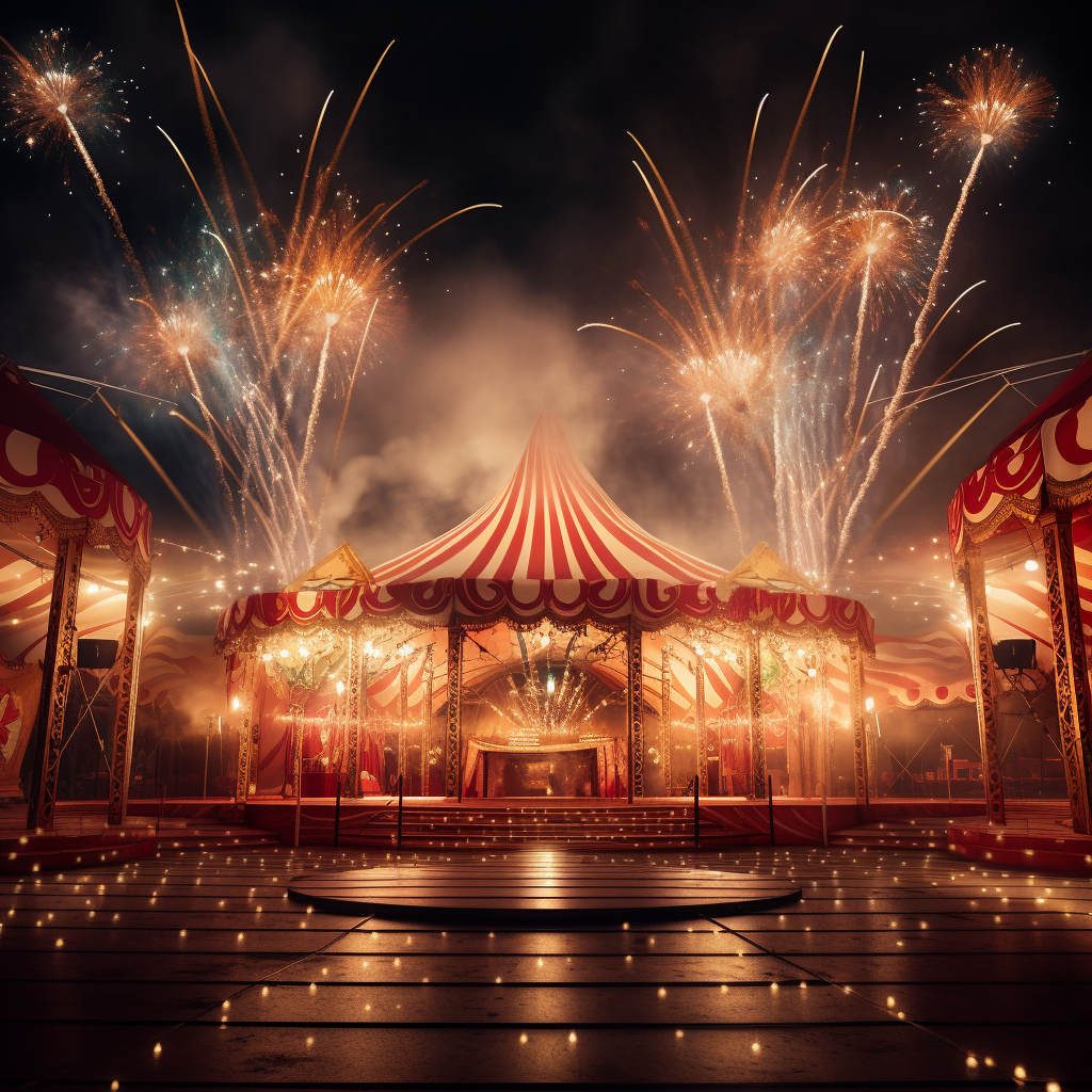 Glamorous Circus Firework Nightclub Texture