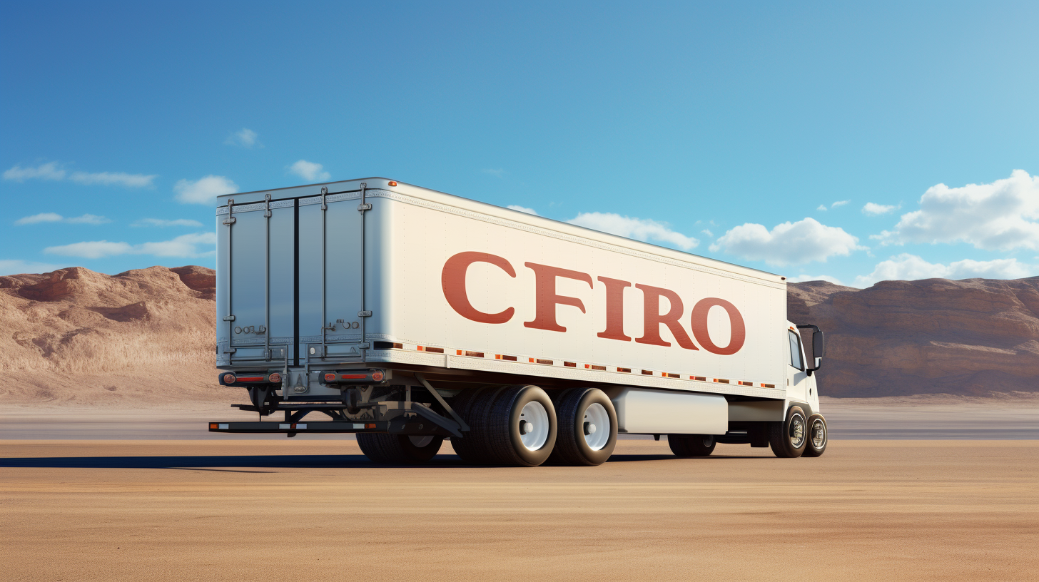 Hyper realistic truck trailer with 'CIRO' written on it