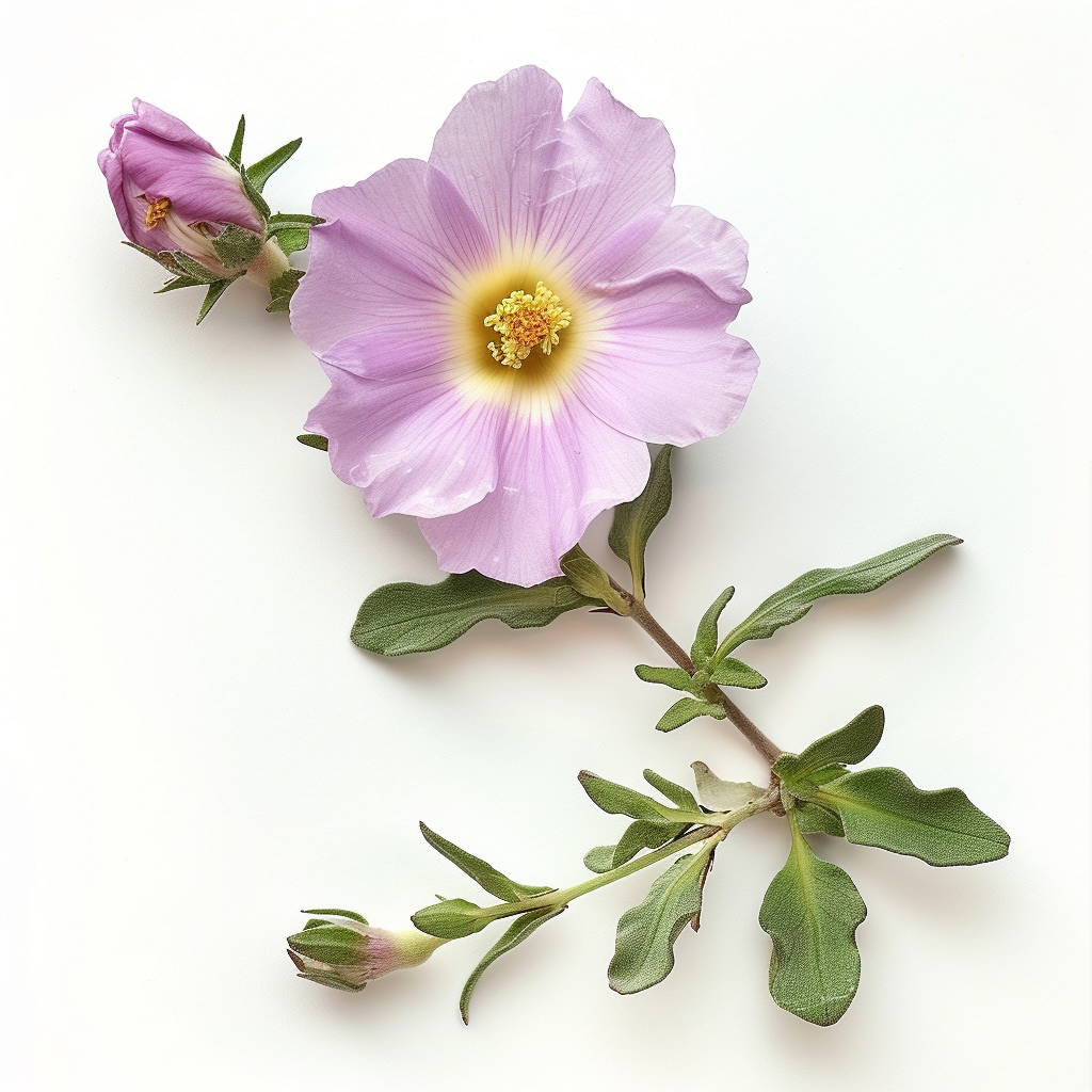 Cistus Plant White Background Relax