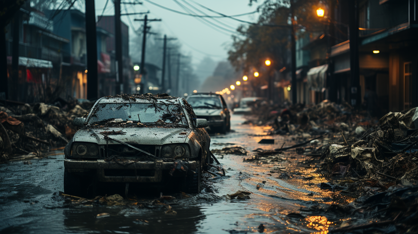 Devastating city flooding disaster