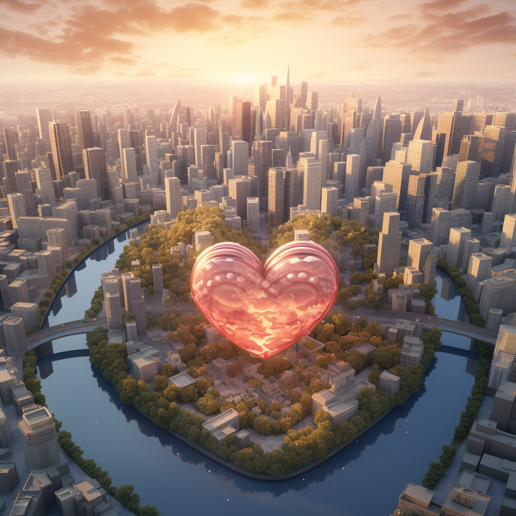 Hidden Decorative Hearts in City Landscape