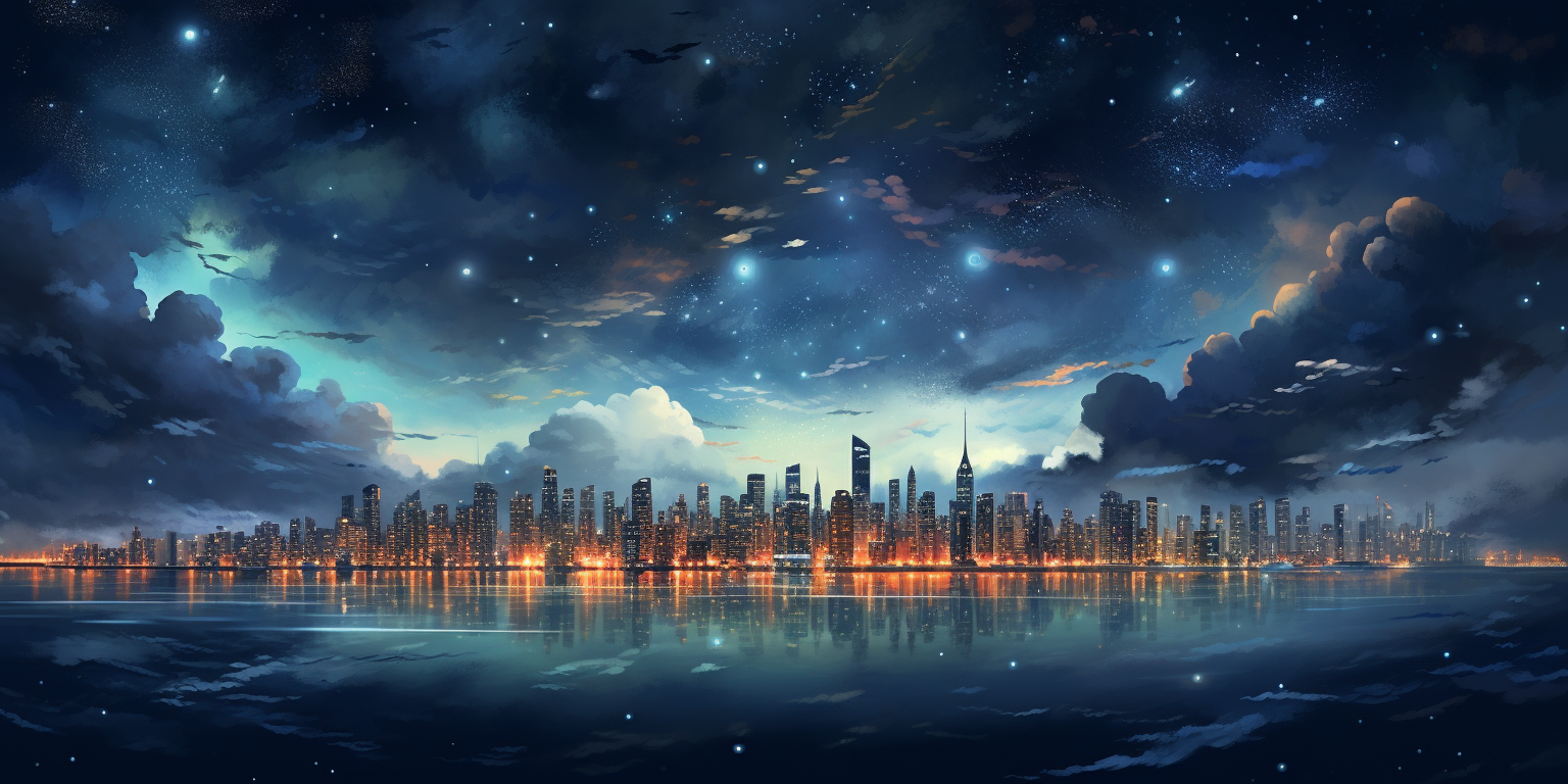 Breathtaking City Night Sky Image