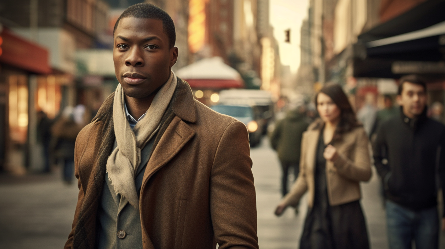 4. Man admiring confident woman walking