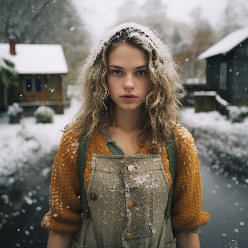 Girl in snow