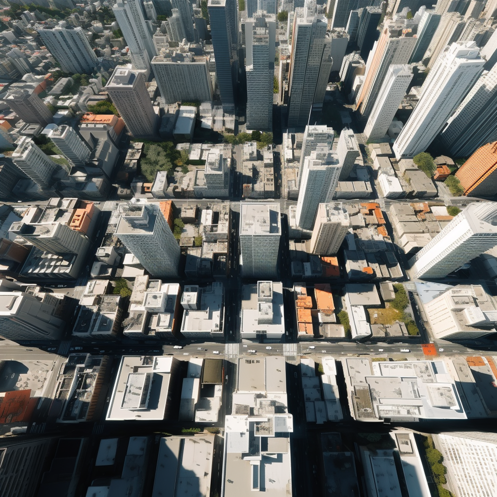 Breathtaking city skyline seen from above