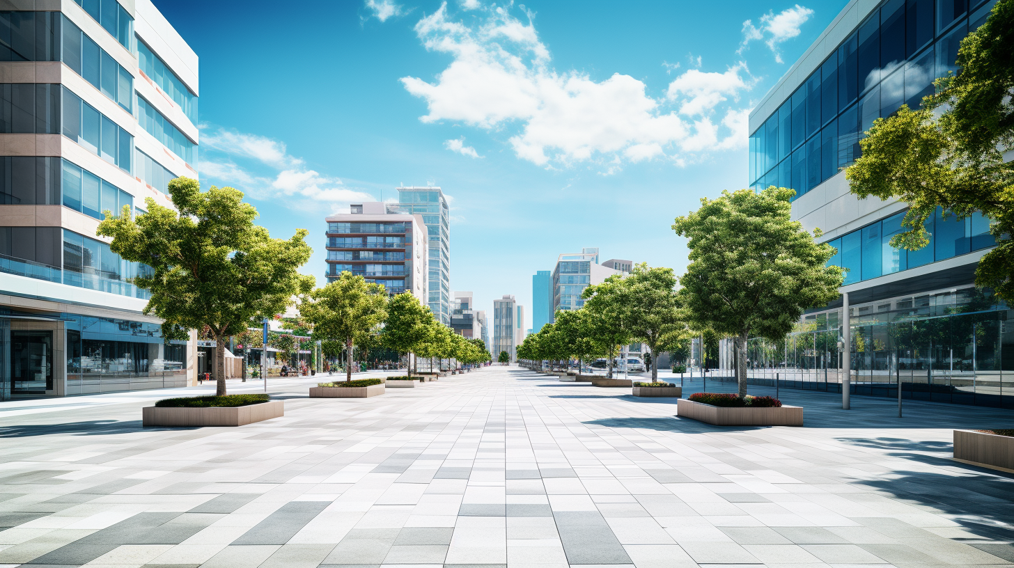 City street on a sunny day