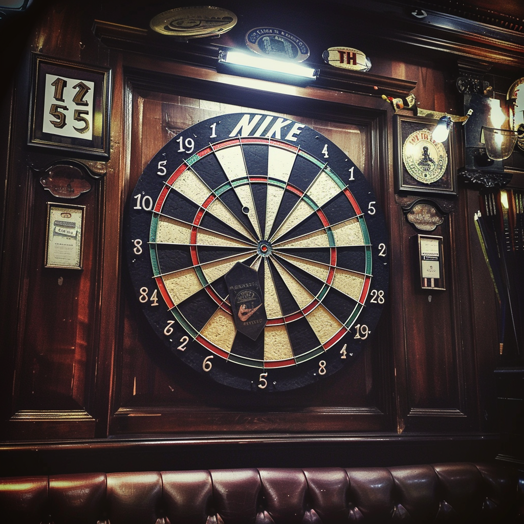 Classic Dart Board with Nike Branding