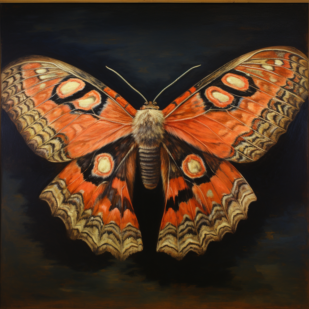 Gross Detailed Moth Painting